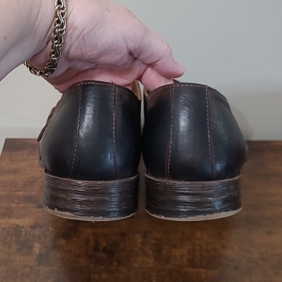 Robert Wayne Dark Brown Distressed Leather SHAWN Loafers size 12D
